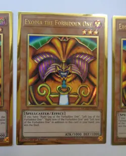 Playset: 3x Exodia the Forbidden One MGED-EN005 (Gold Rare, 1st Ed, LP / MP ) - Image 4