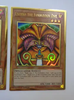 Playset: 3x Exodia the Forbidden One MGED-EN005 (Gold Rare, 1st Ed, LP / MP ) - Image 5