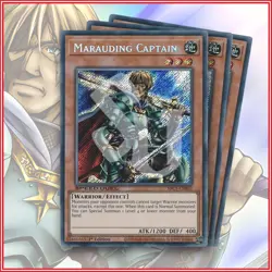 YuGiOh Marauding Captain SBC1-ENB02 Secret Rare x3 1st Edition - Image 1