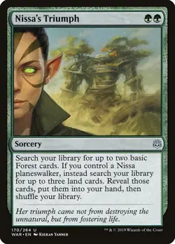 Nissa's Triumph 3x FOIL WAR MTG War of the Spark Uncommon MINT green - Image 1