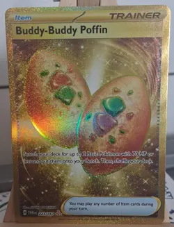 Pokemon TCG Buddy-Buddy Poffin Gold Hyper Rare Card 223/167 Twilight Masquerade - Image 1