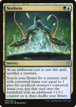 Neoform 1x FOIL WAR MTG War of the Spark Uncommon MINT blue green - Image 1
