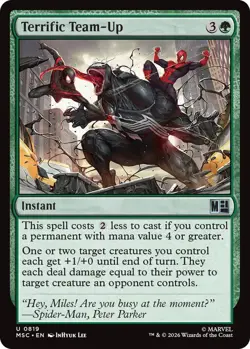 x4 Terrific Team-Up - Foil U MTG Commander: Marvel Super Heroes M/NM, English - Image 1