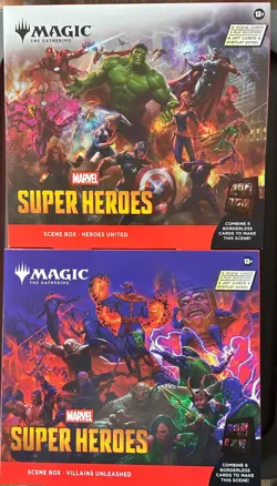 MTG Marvel Super Heroes Villains Unleashed & Heroes United Scene Box Set NEW 🚚✅ - Image 1