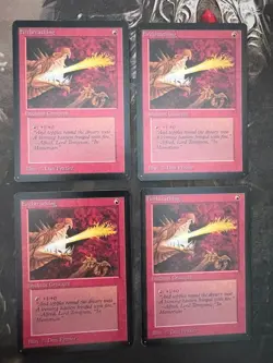*** BETA Firebreathing x4 *** NM Clean! - Vintage MtG Magic - Image 1
