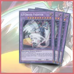 YuGiOh UFOroid Fighter SGX2-ENE10 x3 Secret Rare Speed Duel GX 1st Edition - Image 1