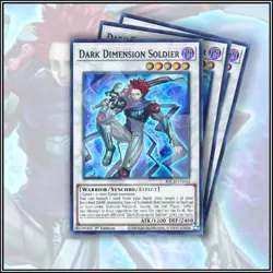 YuGiOh DARK DIMENSION SOLDIER x3 | SUPER RARE | 1ST EDITION 💎 - Image 1