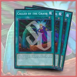 YuGiOh CALLED BY THE GRAVE x3 GREAT CARD - Image 1