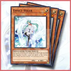 YuGiOh Effect Veiler x3 | Non-Foil 1ST EDITION Common L5DD SDWD SDAZ SDCH LEHD - Image 1