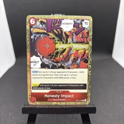 Honesty Impact Rare Event Card Red One Piece Foil OP11-018 NM - Image 1