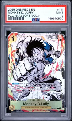 PSA 9 MONKEY D LUFFY 111 PREMIUM CARD COLLECTION ASSORT VOL 1 ENGLISH ONE PIECE - Image 1