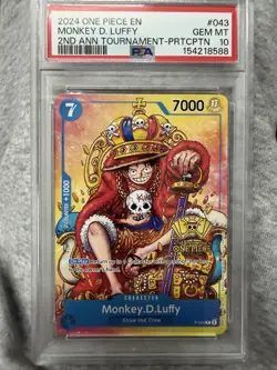 Monkey.D.Luffy (2nd Anniversary Stamped Promo) P-043 One Piece Promotion... - Image 1