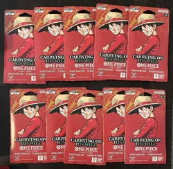 One Piece TCG OP-13 Carrying On His Will Sleeved Booster Pack Lot Of 10 Sealed - Image 1