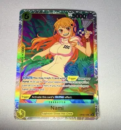 Bandai One Piece CCG Nami OP08-106 SR Two Legends Alt Art Holo 5000 5 EN - Image 1