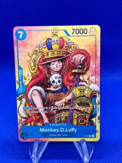 One Piece 2nd Anniversary Monkey D Luffy P-043 Regular Stamped Promo NM - Image 1