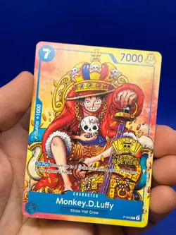 One Piece 2nd Anniversary Monkey D Luffy P-043 Regular Stamped Promo NM - Image 2