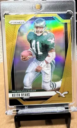 2024 Panini Prizm Keith Byars Gold /10 Philadelphia Eagles Legend - Image 1