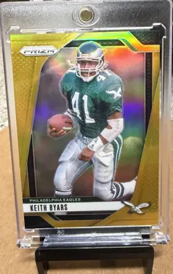 2024 Panini Prizm Keith Byars Gold /10 Philadelphia Eagles Legend - Image 2