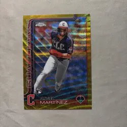 2025 Topps Chrome Angel Martinez Gold Wave Refractor Rookie /50 - Image 1