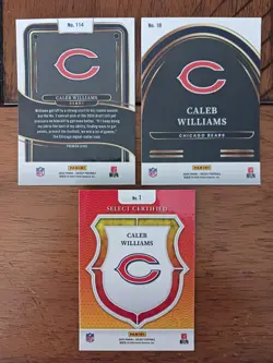 2024 Panini - Select Football Caleb Williams 3 Card Rookie Lot - Image 5