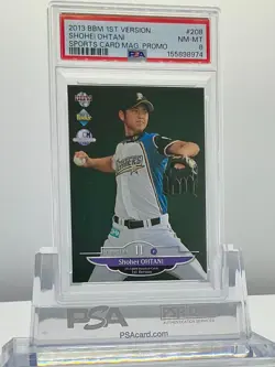 SHOHEI OHTANI 2013BBM 1ST VERSION SPORTS CARD MAG.PROMO #208 PSA8!LOWPOP!(RC) - Image 3