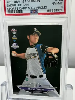 SHOHEI OHTANI 2013BBM 1ST VERSION SPORTS CARD MAG.PROMO #208 PSA8!LOWPOP!(RC) - Image 5