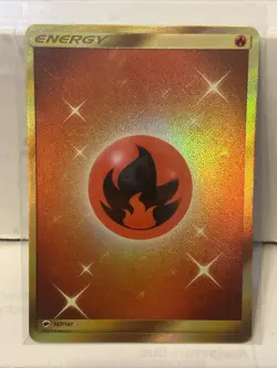 Fire Energy 167/147 Secret Rare Burning Shadows Pokemon Card Near mint - Image 1