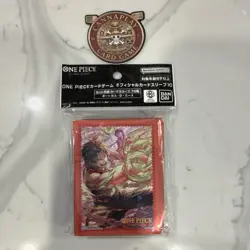 Bandai One Piece Card Game Portgas D. Ace Premium Sleeves Matte Red - Image 1