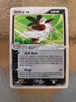 Pokemon TCG Shiftry EX 97/108 Holo Ultra Rare Foil Card 2007 Vintage NM - Image 1