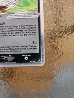 Pokemon TCG Shiftry EX 97/108 Holo Ultra Rare Foil Card 2007 Vintage NM - Image 3