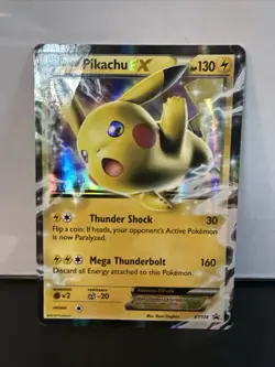 Pokemon TCG Pikachu EX Card XY174 XY Black Star Promo 2016 - Image 1