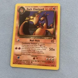 Dark Charizard 21/82 Team Rocket Rare Pokemon Card 1999 TCG Vintage MP - Image 4
