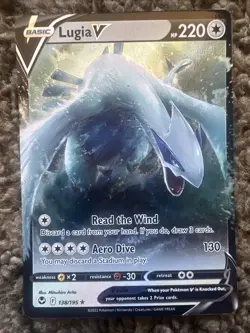 Pokemon Lugia v TCG Silver Tempest Holo Ultra Rare Card 138/195 Mint Condition - Image 1