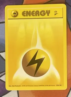 Vintage Pokemon 2000 Base Set 2 - Lightning Energy - 128/130 - Image 1
