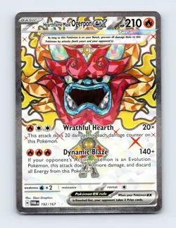 NM Hearthflame Mask Ogerpon ex 192/167 Twilight Masquerade Pokemon Card - Image 1