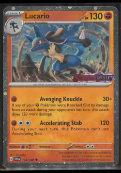 Lucario (Scarlet & Violet Stamp) Holofoil Uncommon Miscellaneous Cards & Product - Image 1