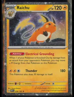 Raichu (Cosmos Holo) 026/165 Miscellaneous Cards & Products MCAP Holo NM - Image 1