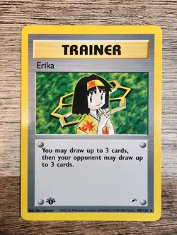 2000 Pokemon Gym Heroes 1st Edition Erika #100/132 LP - Image 1