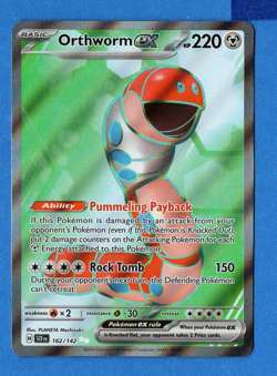 2024 Pokemon SV Stellar Crown SCR EN Orthworm ex #162/142 - Image 1