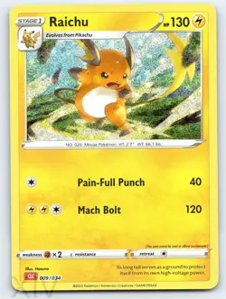 Raichu 009/034 Pokemon Trading Card Game Classic Classic Collection - Image 1