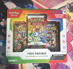 Pokemon TCG First Partner Illustration Collection Series 1 Jumbo Cards + Pack - Image 1