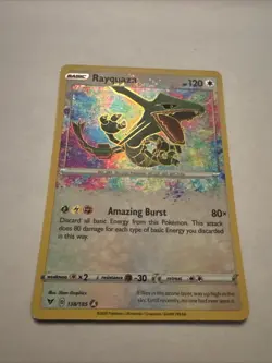 Pokemon Rayquaza Amazing Rare Holo 138/185 Swsh04 Vivid Voltage Card English - Image 1