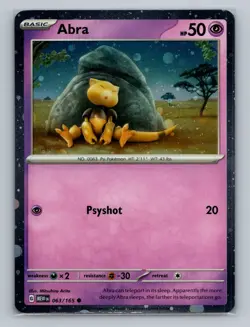 Pokemon Miscellaneous Cards & Products #063/165 Abra Cosmos Holo - Image 1