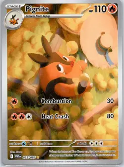Pignite - 097/086 097/086 Illustration Rare SV: White Flare Pokemon Near Mint - Image 1