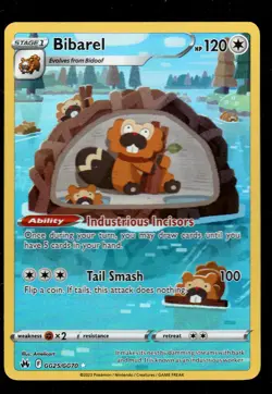 Pokemon Bibarel SWSH: Crown Zenith: Galarian Gallery #GG25/GG70 NM - Image 1