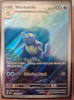 Pokemon TCG Wartortle Scarlet & Violet-151 171/165 Holo Illustration Rare - Image 1