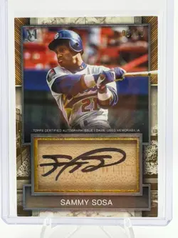 2025 Topps Museum Collection Sammy Sosa Auto Jumbo lumber Bat Relics 5/10 - Image 1