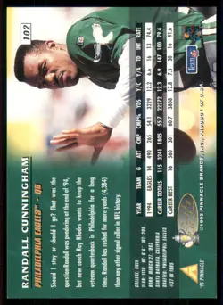1995 Pinnacle #102 Randall Cunningham Trophy Collection - Image 2