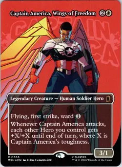 Captain America, Wings of Freedom (Borderless) 353 Marvel Super Heroes Foil NM - Image 1