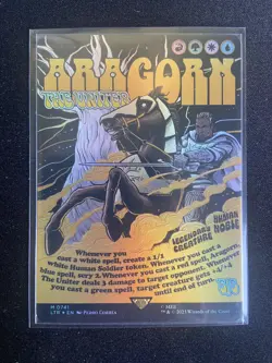 Aragorn the Uniter | NM FOIL Borderless Poster | Lord of the Rings MTG - Image 1